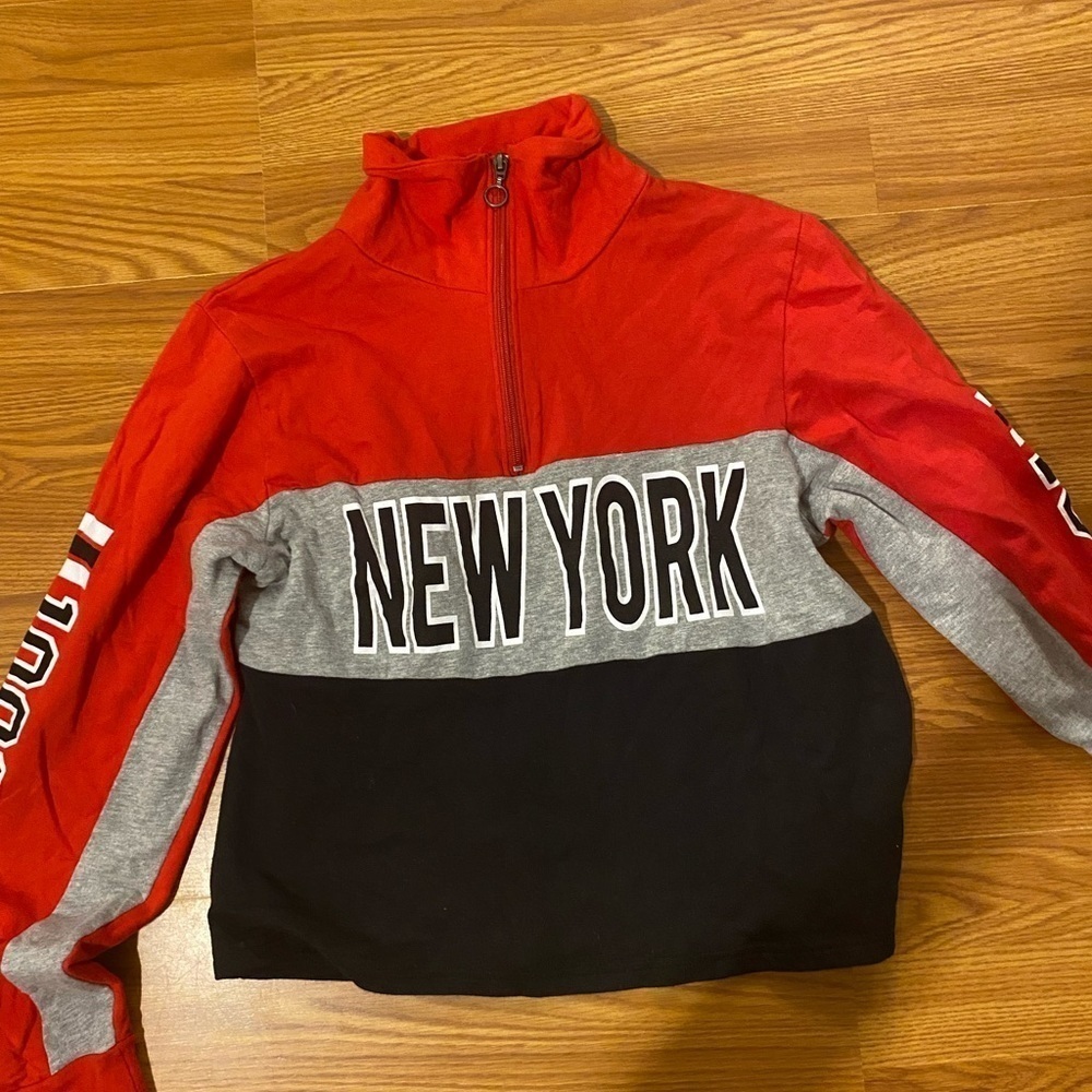 On Fire Cropped Long Sleeve Tee Large (GJ)